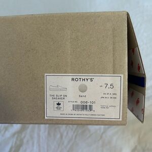 Rothy’s Slip On Sneaker New In Box Sand Color. Size 7.5 Tried on only.